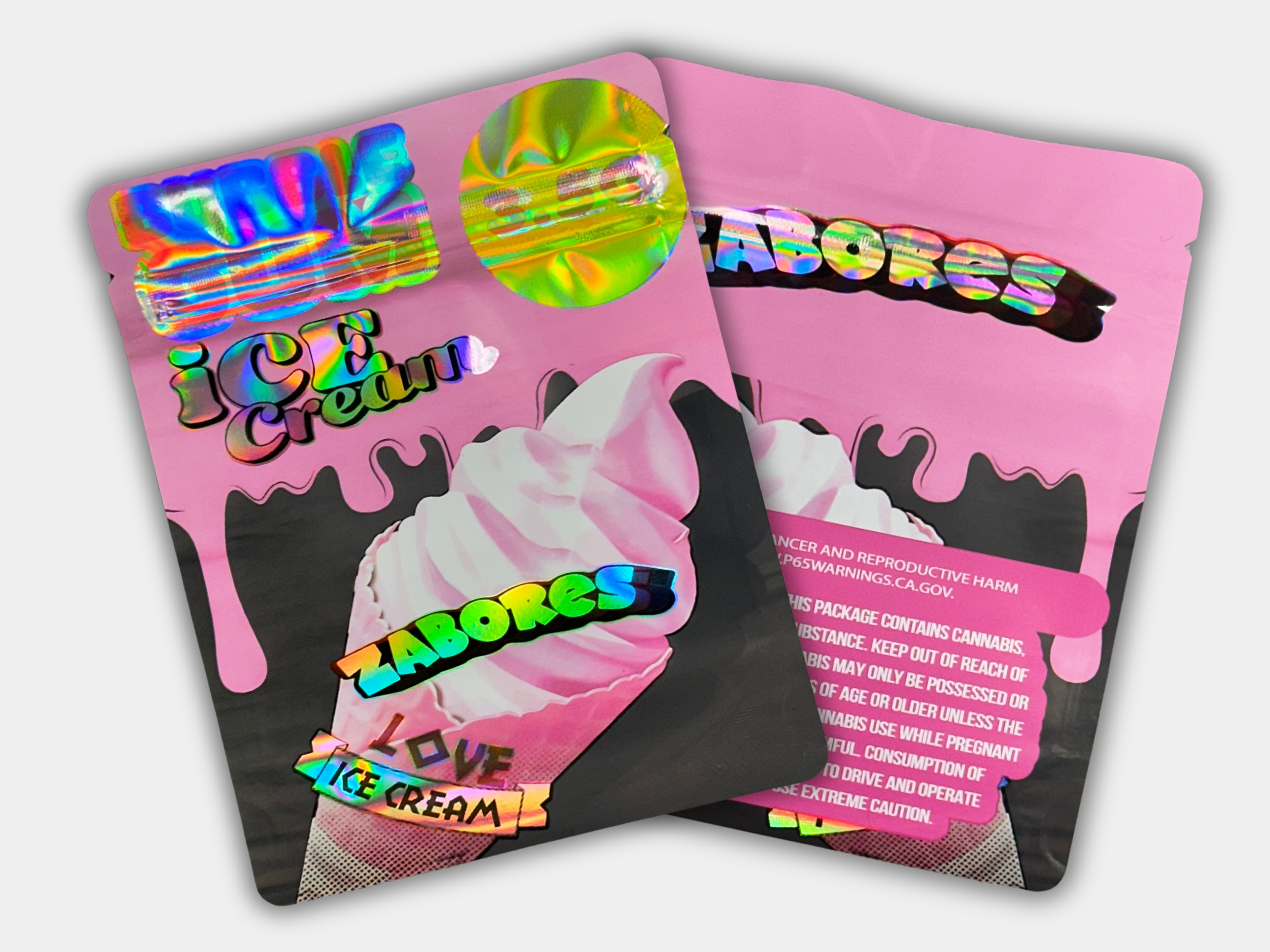 Ice Cream Zabores Mylar Bag 3.5 Grams | Smell Proof – Gorilla Boyz Inc