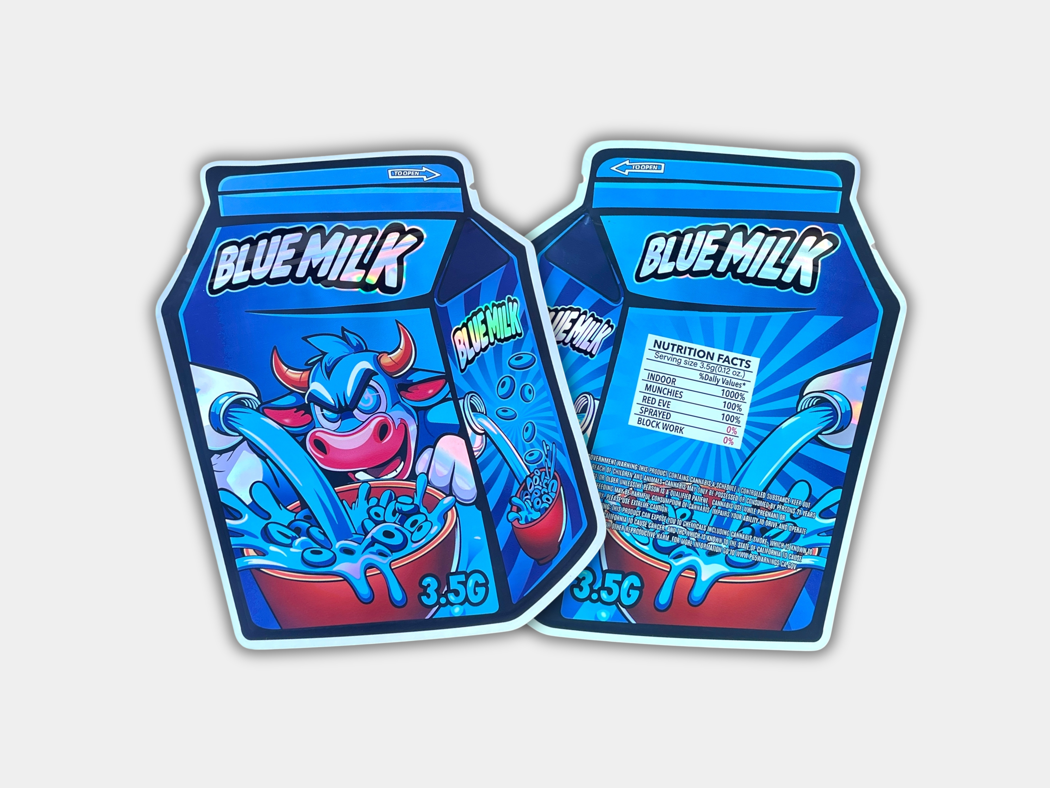 Blue Milk Mylar Bag 3.5G | Smell Proof – Gorilla Boyz Inc Blue Milk Mylar Bag 3.5G | Smell Proof – Gorilla Boyz Inc