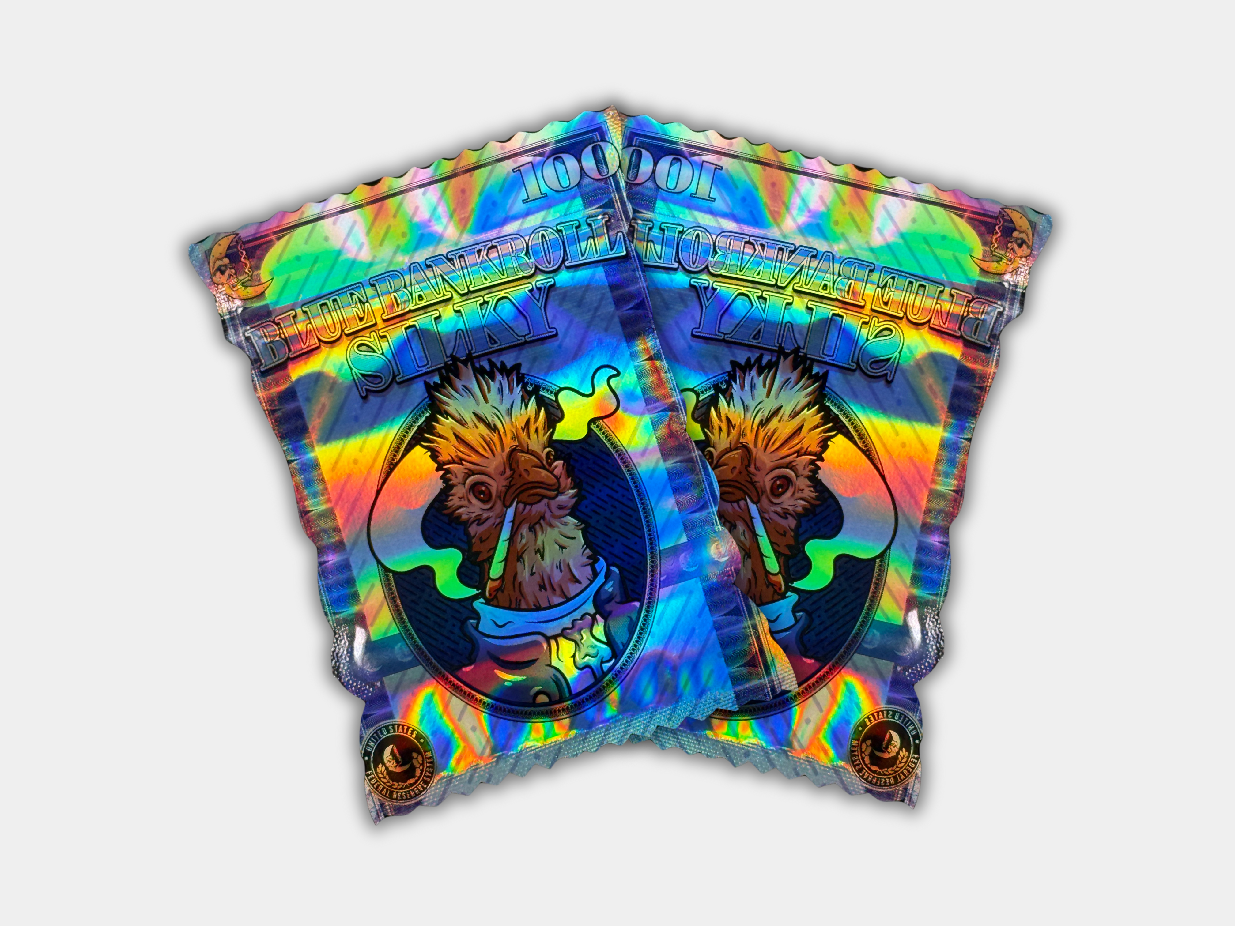 Blue Bank Roll Silky Mylar Bag 3.5 Grams | Smell Proof – Gorilla