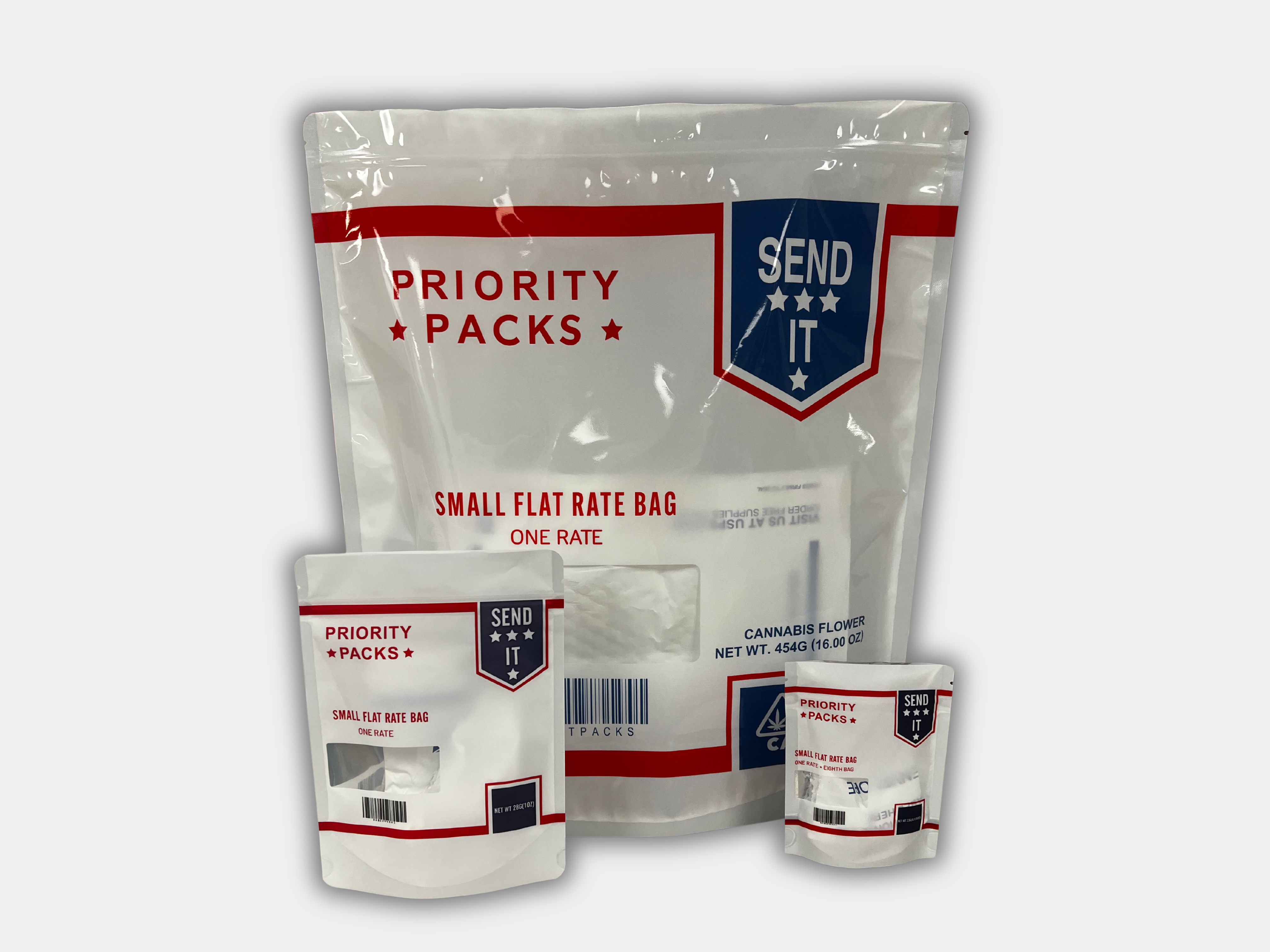 Priority Packs Small Flat Rate Mylar Combo Bag Set - 32 (3.5g), 16
