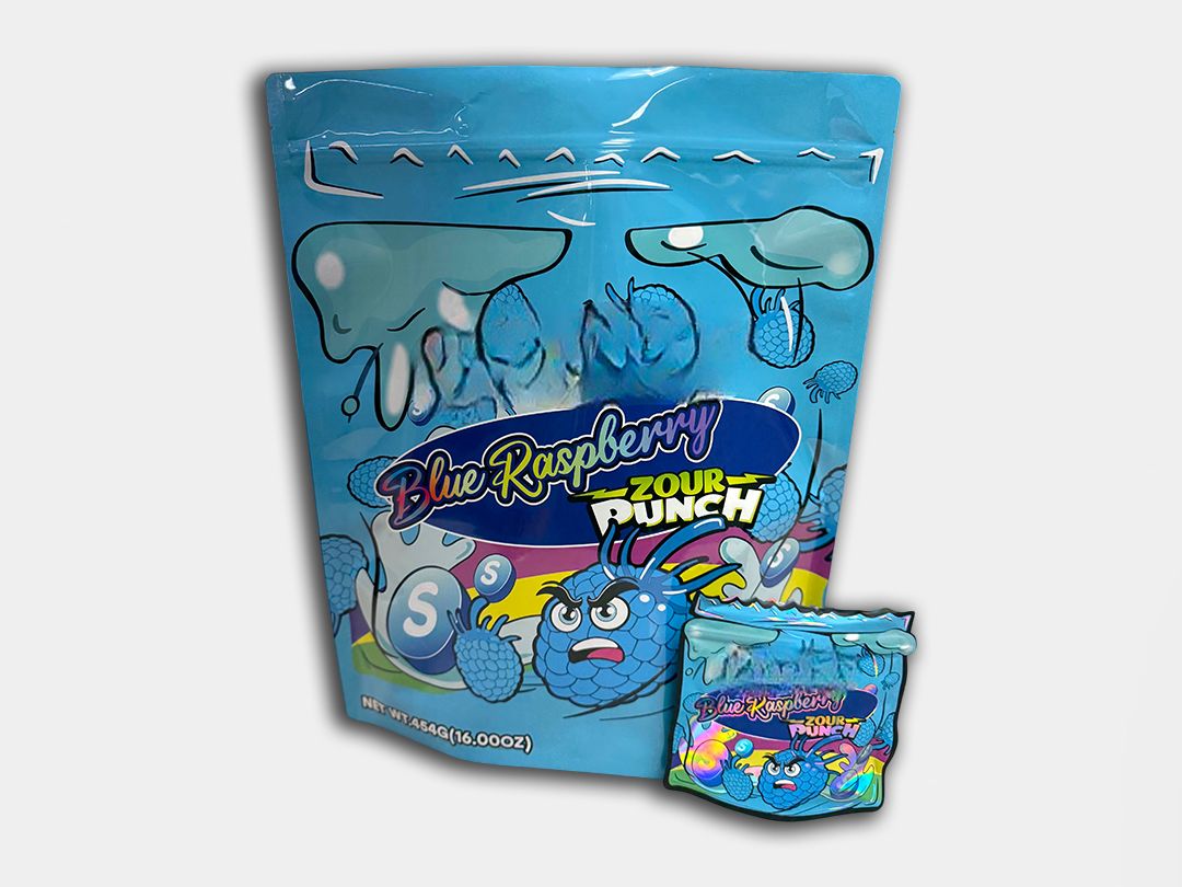 Blue Raspberry Zour Punch Combo Mylar Bag Set (1 lb + 3.5g