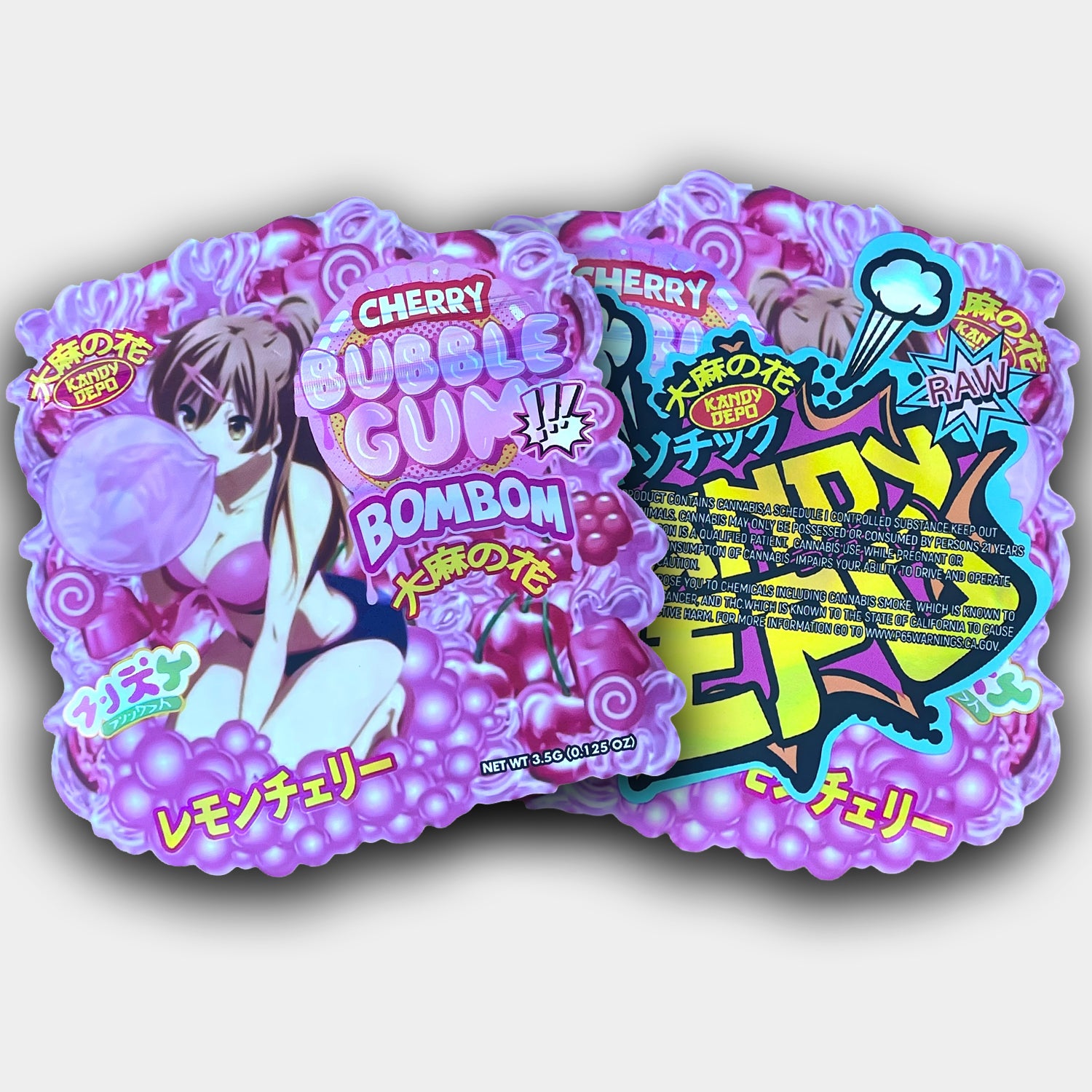 Cherry Bubble Gum Bonbon Mylar Bag 3.5G | Smell Proof – Gorilla