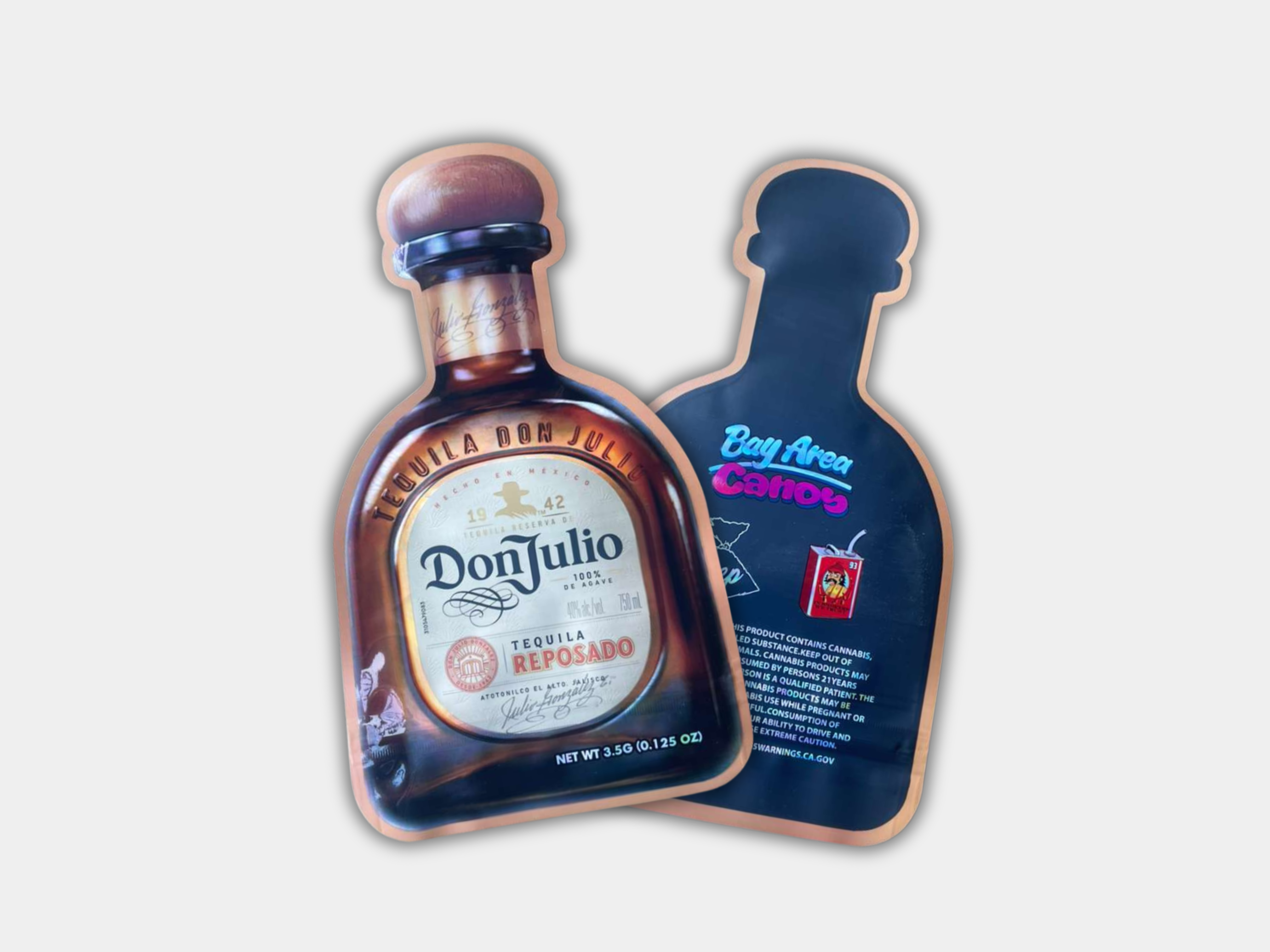 Don Julio Reposado Tequila Bottle Shape 3.5G Mylar Bag | Smell