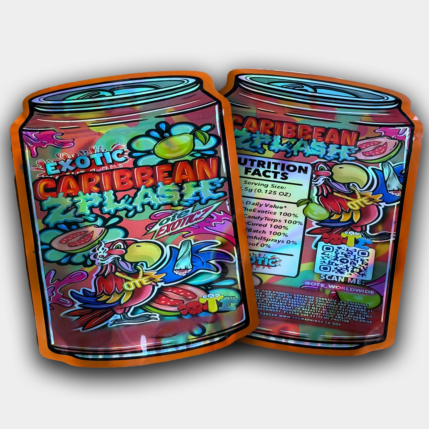 Exotic Caribbean Zplash Mylar Bag (3.5G–7G) | Smell Proof