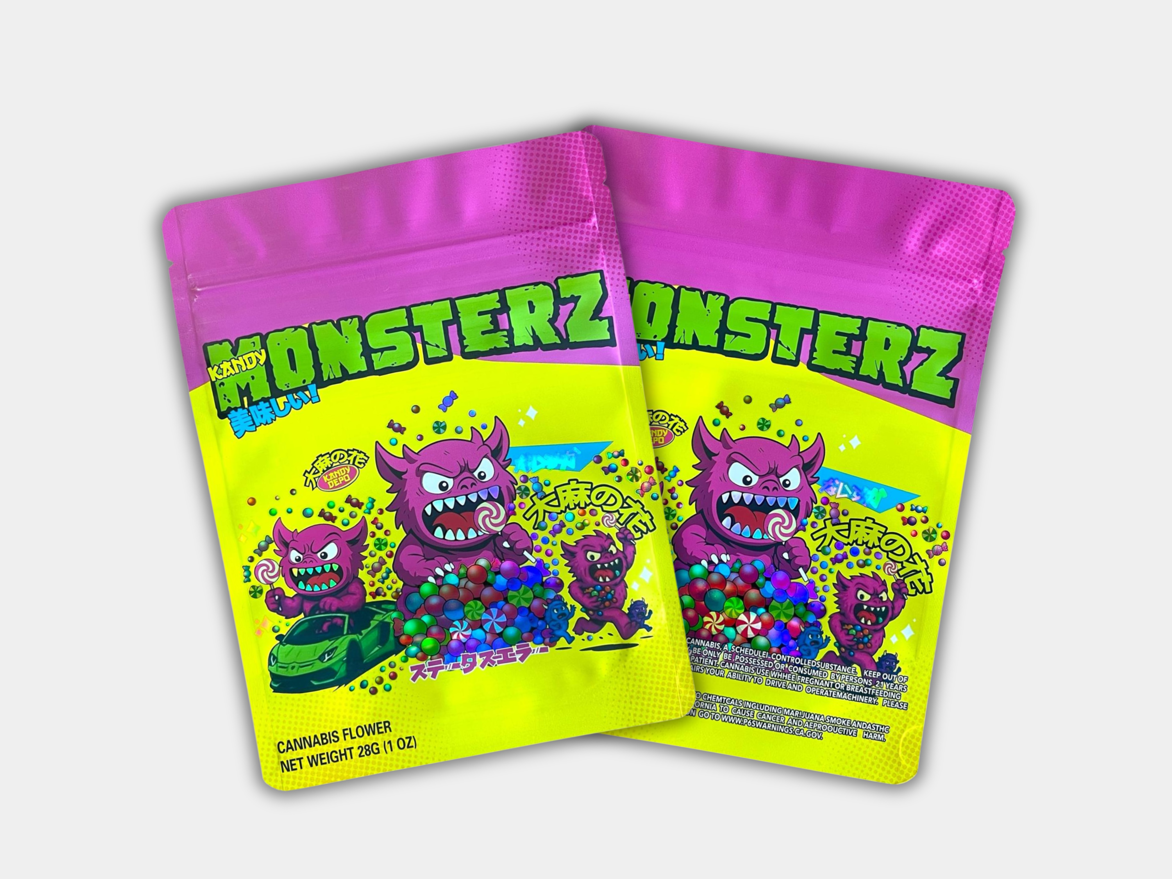 Kandy Monsterz 28G (1oz) Mylar Bag | Smell-Proof & Resealable