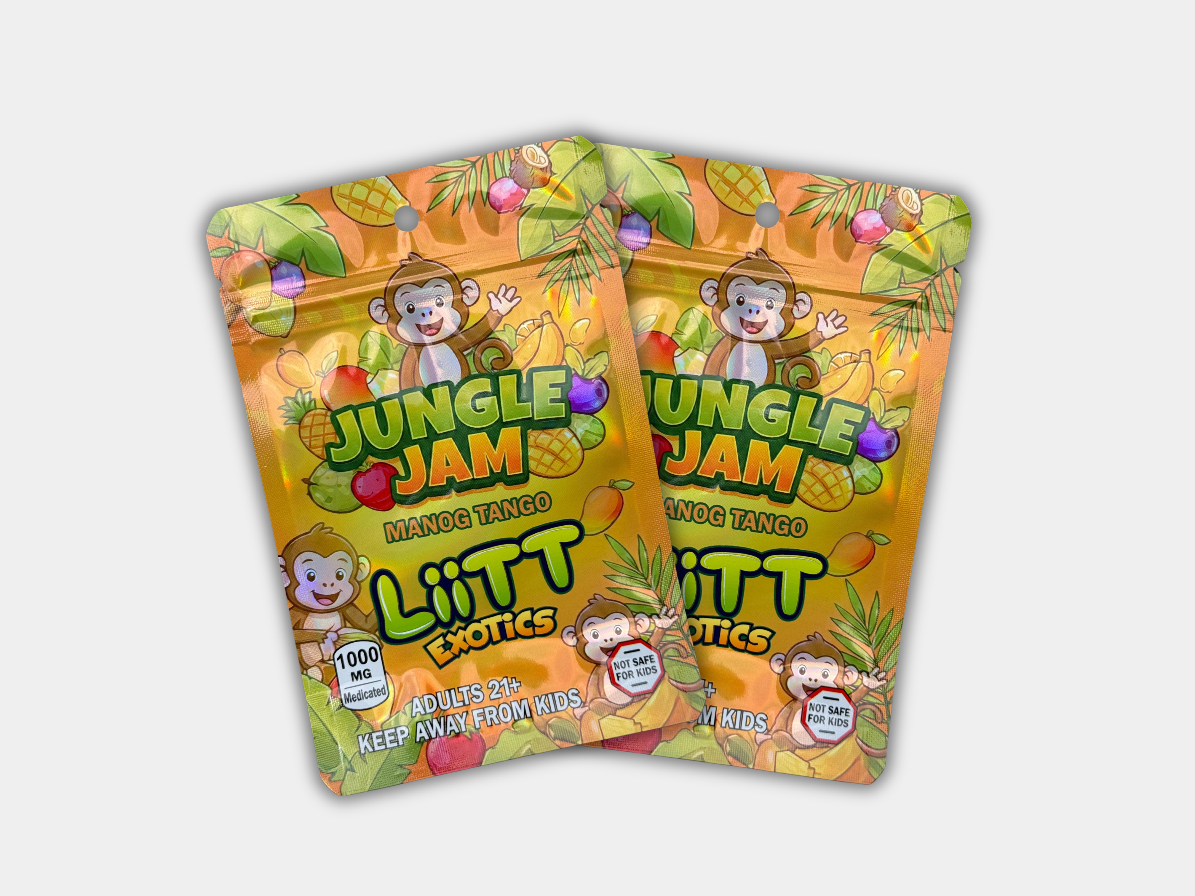 Liit Exotics Jungle Jam Mango Tango EMPTY Mylar Bag 1000 MG