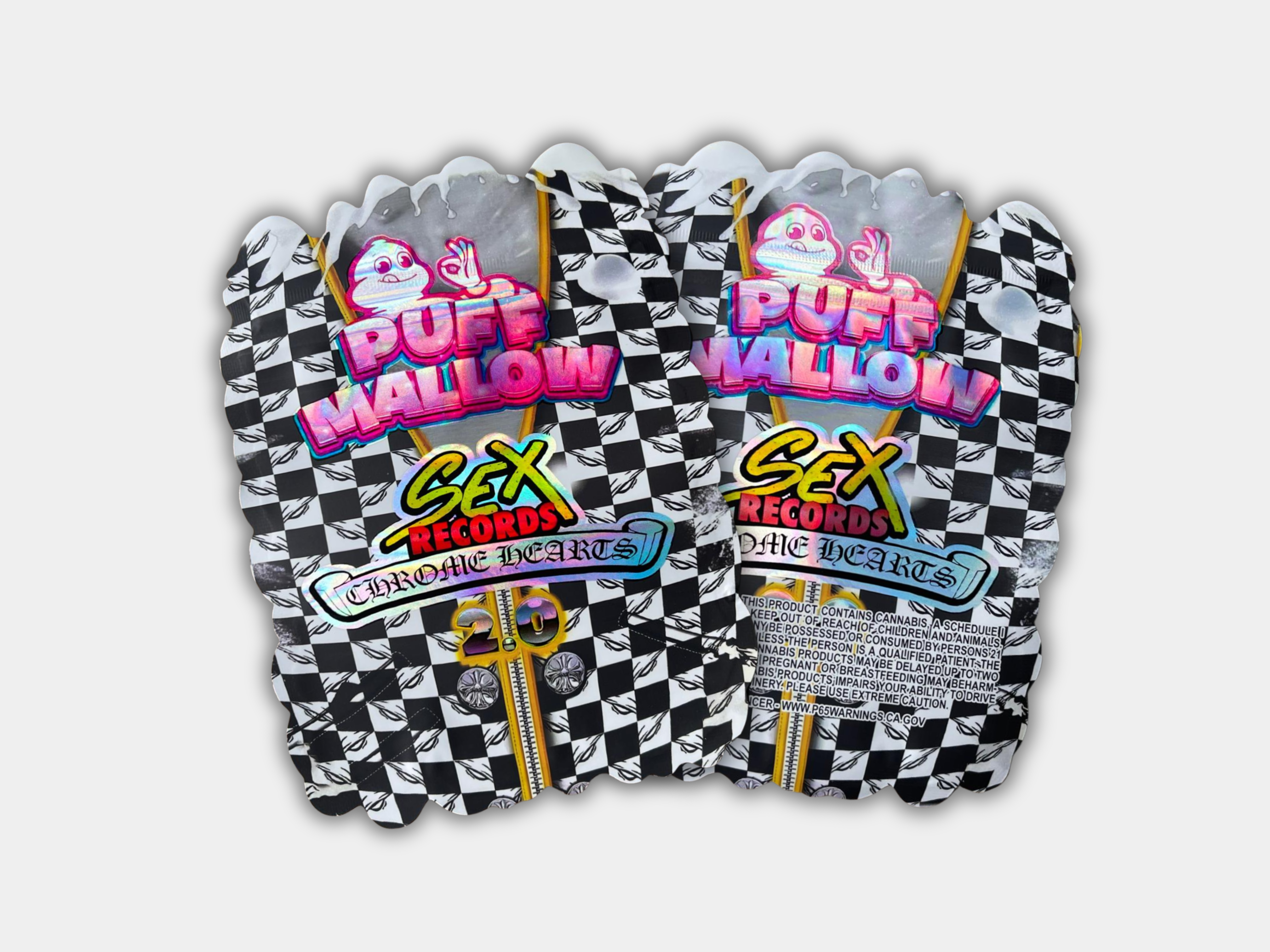 Puff Mallow Sex Records Chrome Hearts 2.0 - 3.5G Mylar Bag| Smell