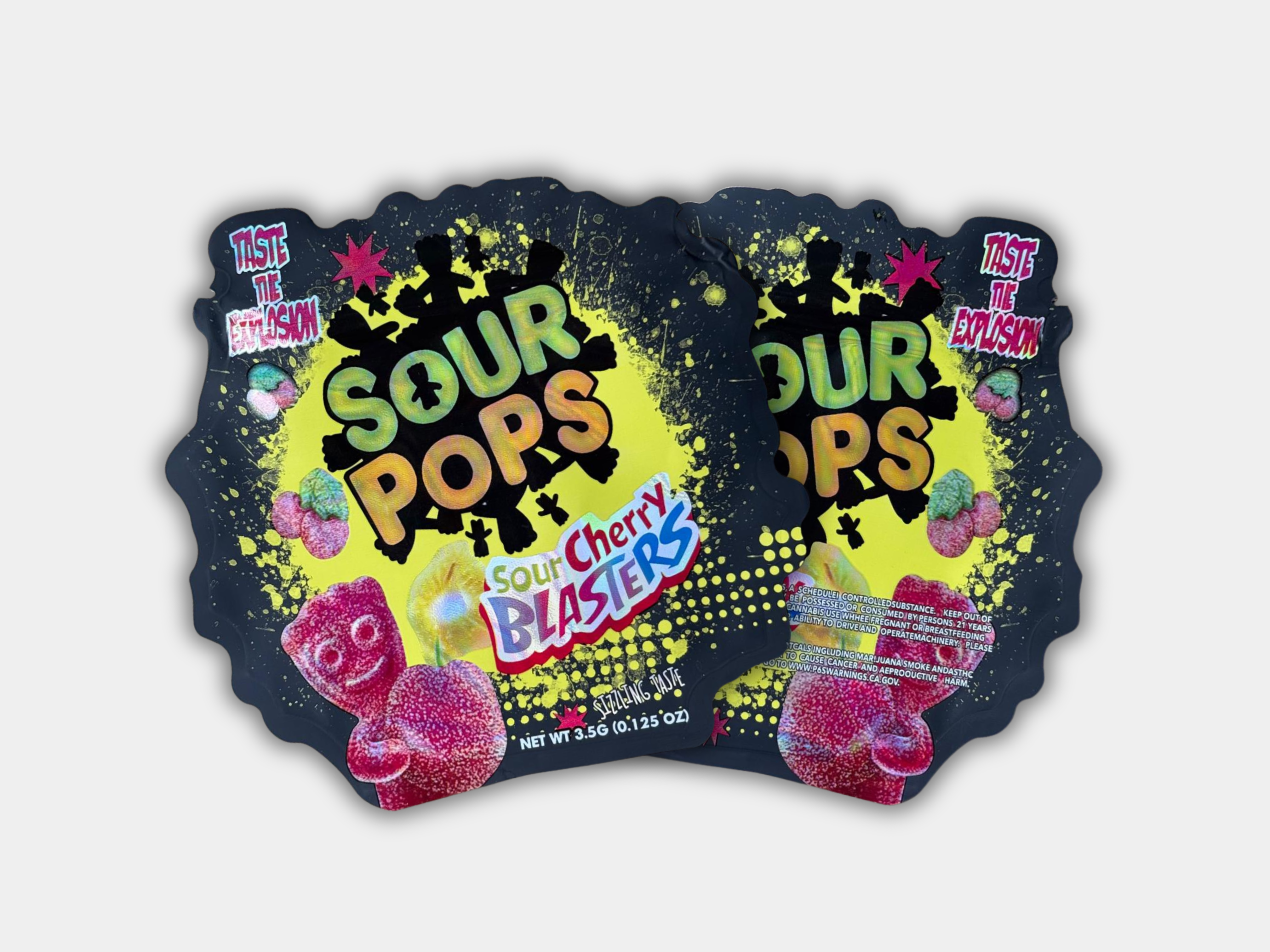 Sour Pops Sour Cherry Blasters 3.5G Mylar Bag | Smell Proof