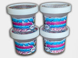 White Cherry Mochi 4 jar set with box (3.5g Ice Cream Jar Set)