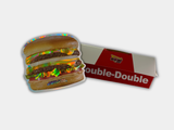 Za-N-Out Burger Double Double Mylar Bag + Matching Box
