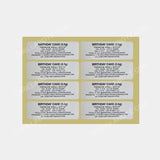 Birthday Cake stickers for mylar bags