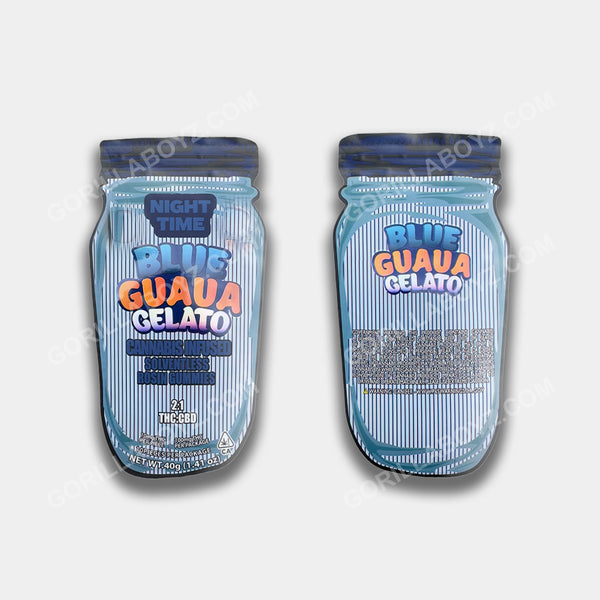 Blue Guava Gelato Rosin edibles packaging mylar bags