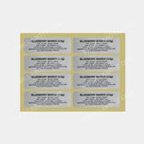 Fruit Peb stickers for mylar bags