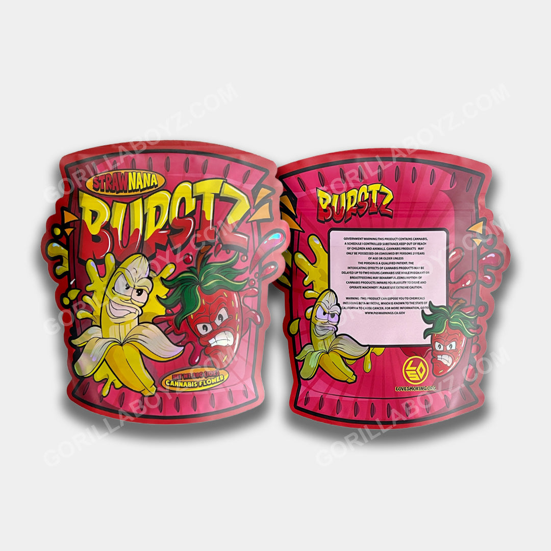 Strawnana Burstz Mylar Bag 1 oz | Smell-Proof Ziplocks – Gorilla