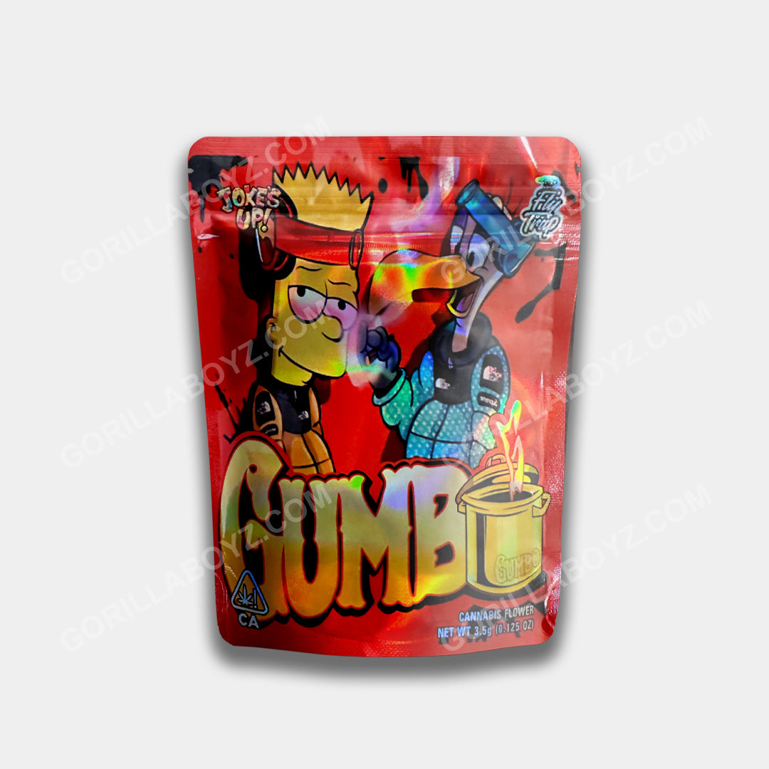 Mylar Bags 3.5 Grams Flu Trap Gumbo Bartt | Smell-Proof Ziplocks