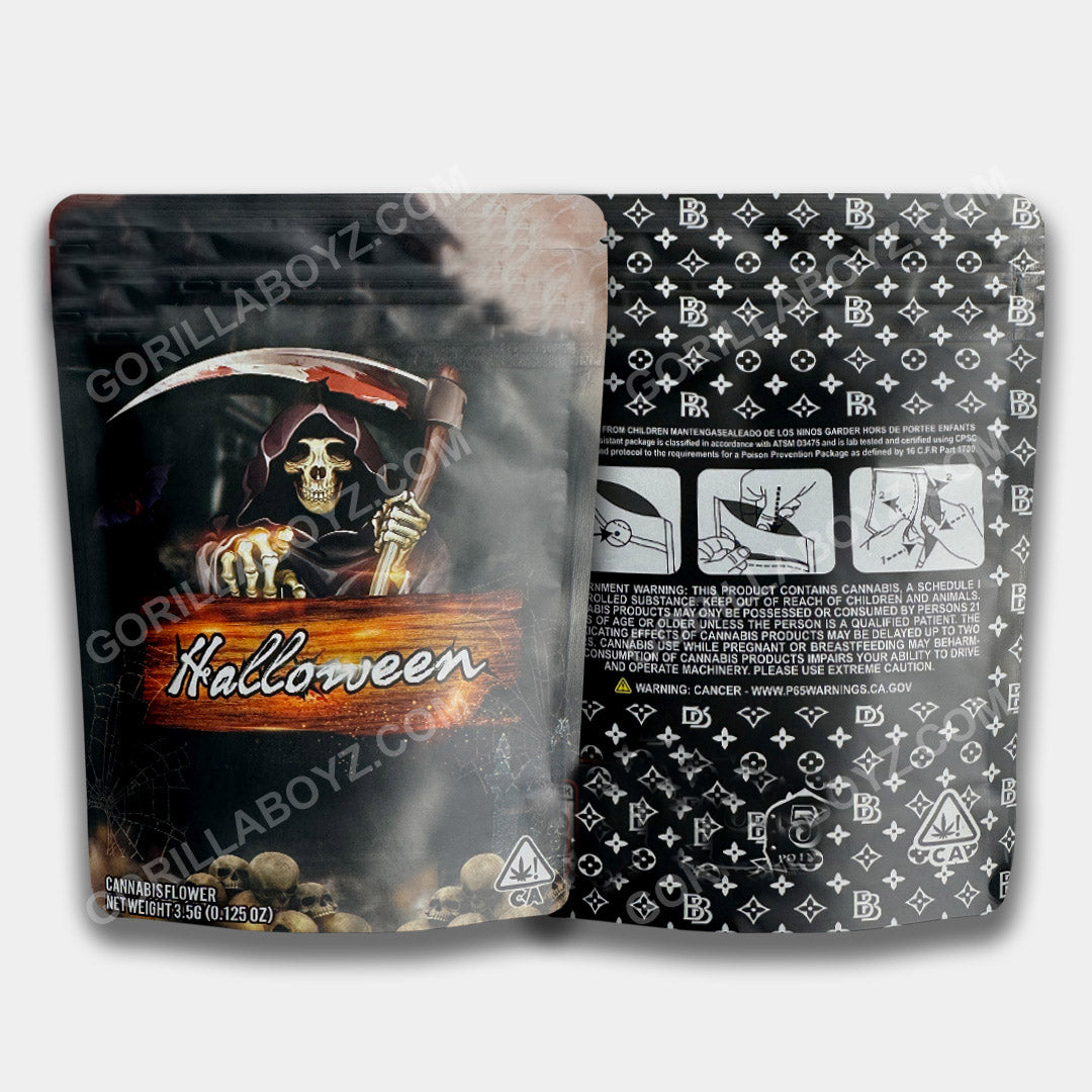 Halloween Mylar Bag 3.5 Grams SmellProof Ziplocks Gorilla Boyz Inc