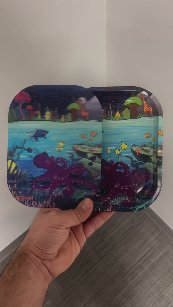 Under The Sea Design 3D Holographic rolling tray 