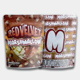 Red Velvet sandy material mylar bags 3.5 grams