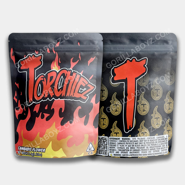 Torchiez mylar bags 3.5 grams frosted material