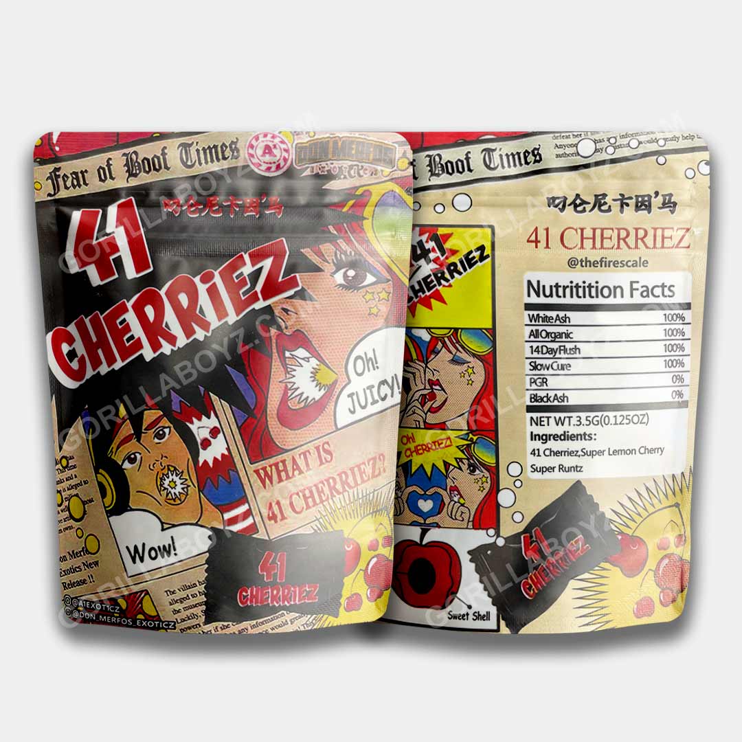 Mylar Bags 3.5 Grams 41 Cherriez | Smell-Proof Ziplocks – Gorilla