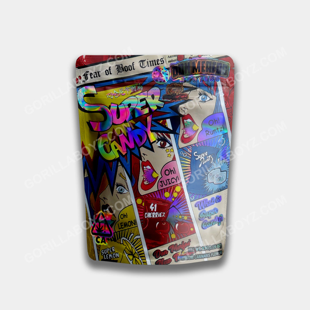 Mylar Bags 3.5 Grams Super Candy (holographic)