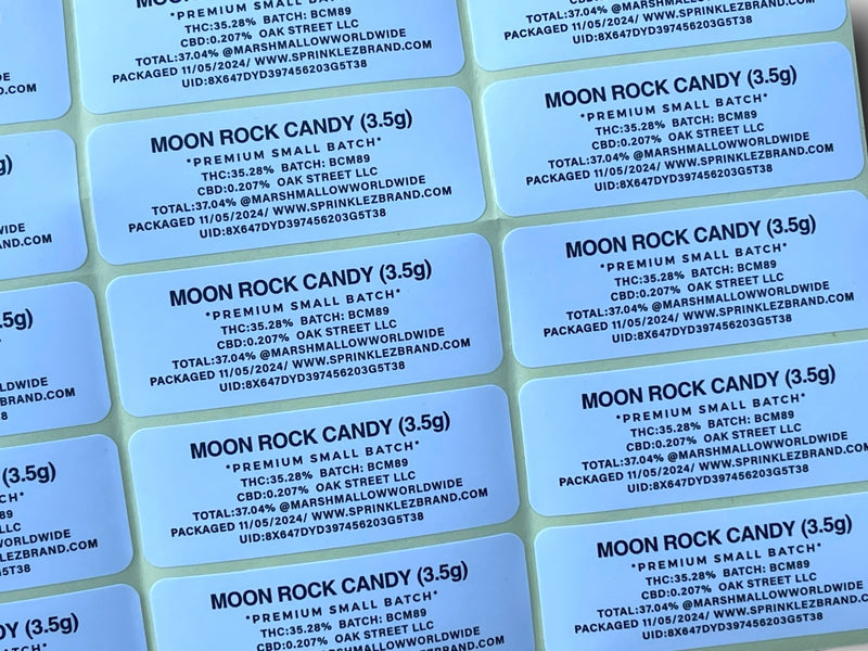 Asteroids Moon Rock Candy Sprinkles Mylar Bag 3.5 Grams