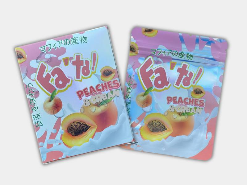 Fa'Ta Peaches and Cream Mylar Bag with BOX