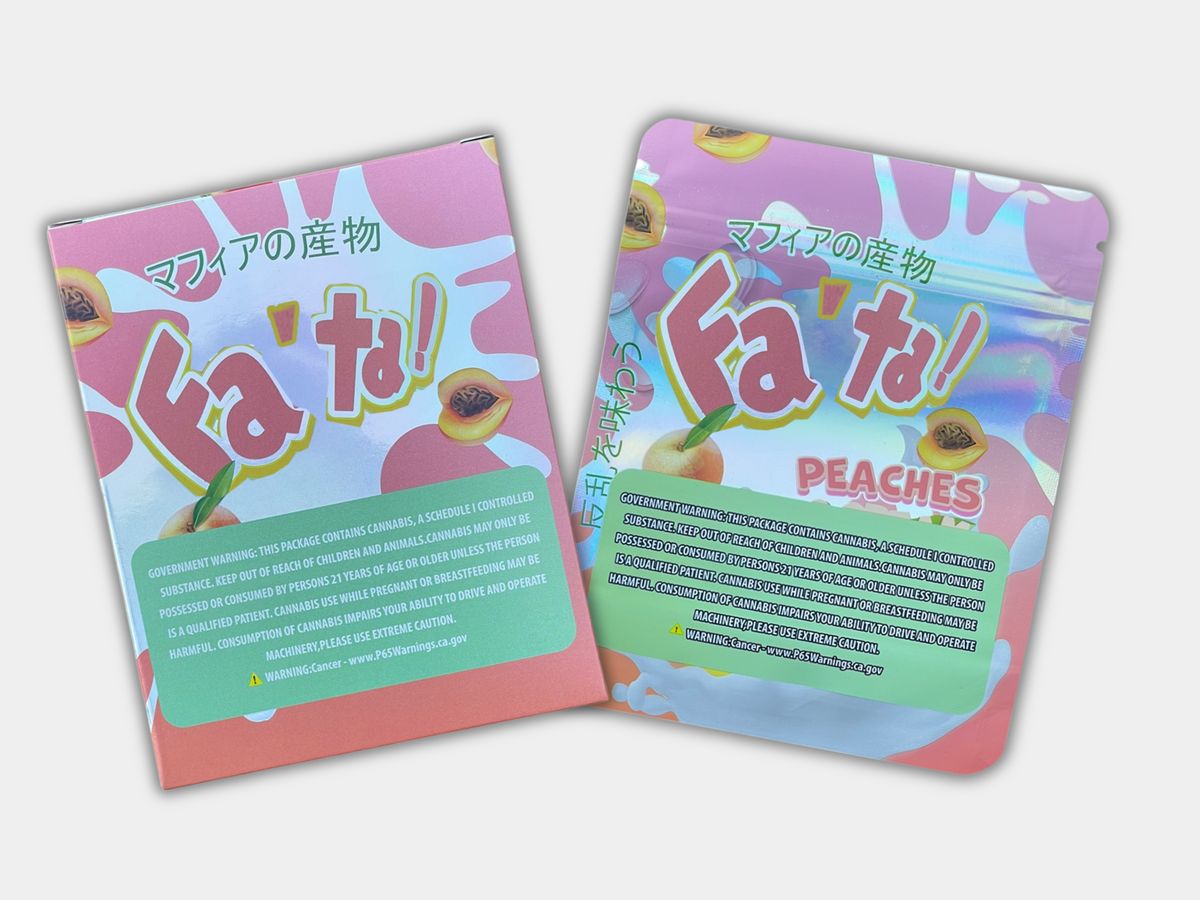 Fa'Ta Peaches and Cream 3.5 g Mylar Bag with BOX | Smell Proof