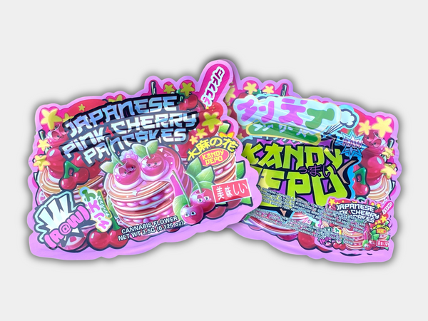Japanese Pink Cherry Pancakes Mylar Bag 3.5 Grams | Smell Proof Japanese Pink Cherry Pancakes Mylar Bag 3.5 Grams | Smell Proof