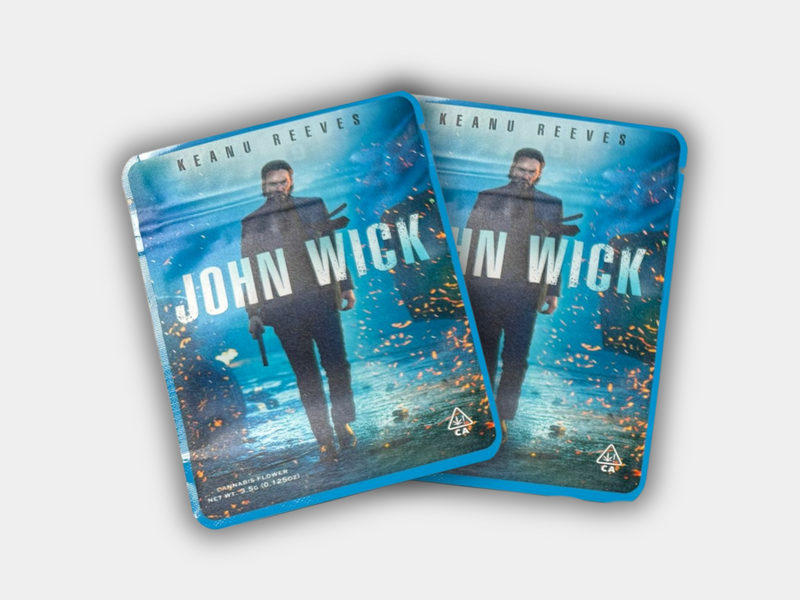 John Wick Movie Series 5 Mylar Bags | 3.5G Exotic Cannabis Flower