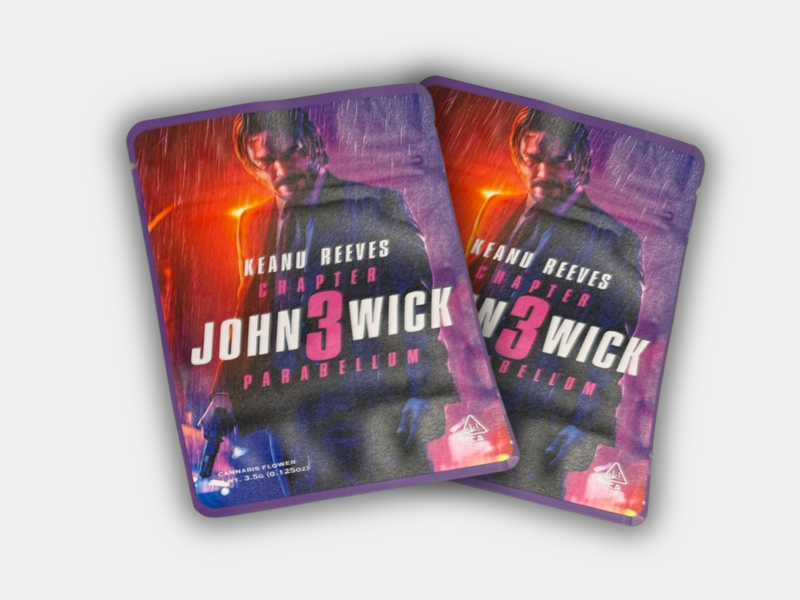 John Wick Movie Series 5 Mylar Bags | 3.5G Exotic Cannabis Flower