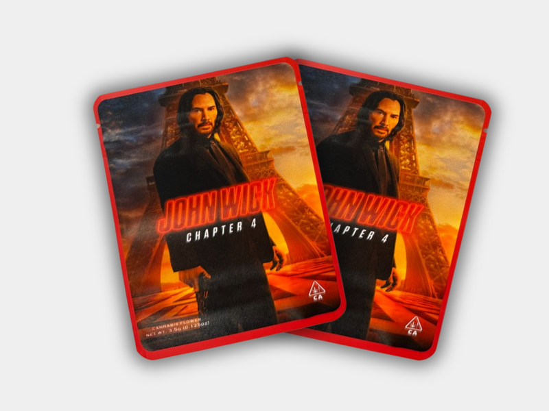 John Wick Movie Series 5 Mylar Bags | 3.5G Exotic Cannabis Flower