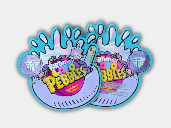 Birthday Lato Pebbles 3.5G Mylar Bag
