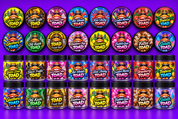 16 TOAD COLLECTION DESIGNS VARIETY PACK GLASS JARS (EMPTY JARS)