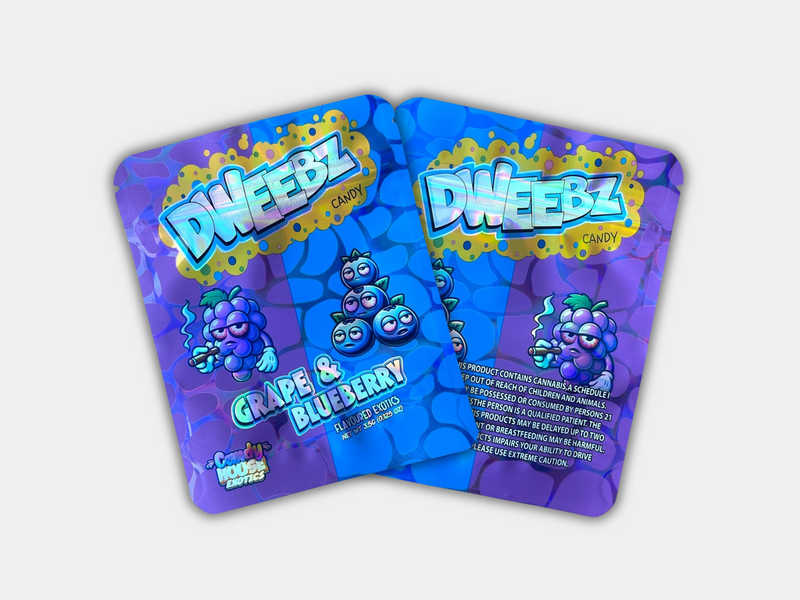 Dweebz Candy Grapes & Blueberry Mylar 3.5G Bag