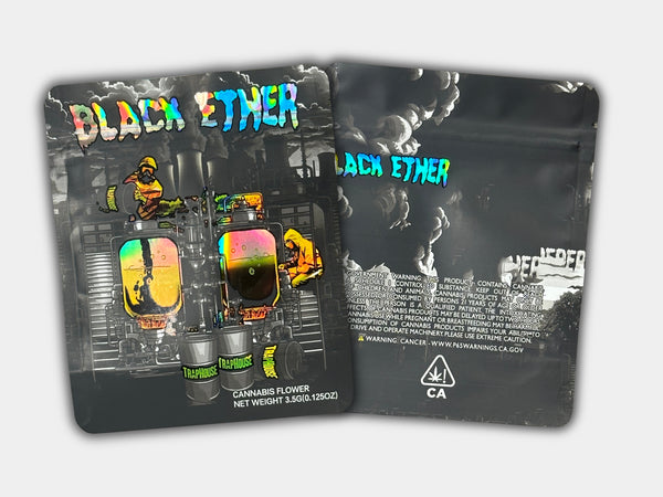 Black Ether Mylar Bag 3.5 Grams