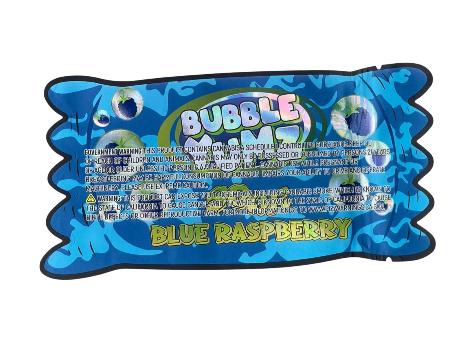 Bubble Yumz 3.5G Mylar Bag | Sour Blue Raspberry Exotic Indoor