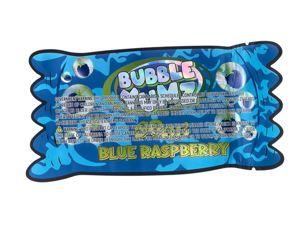 Bubble Yumz 3.5G Mylar Bag – Sour Blue Raspberry Edition