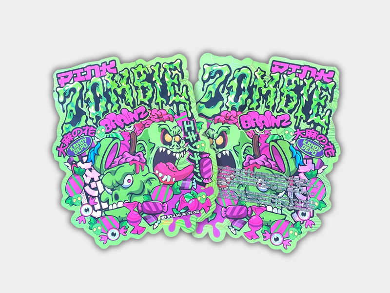 Pink Zombie Brains Mylar Bag 3.5G