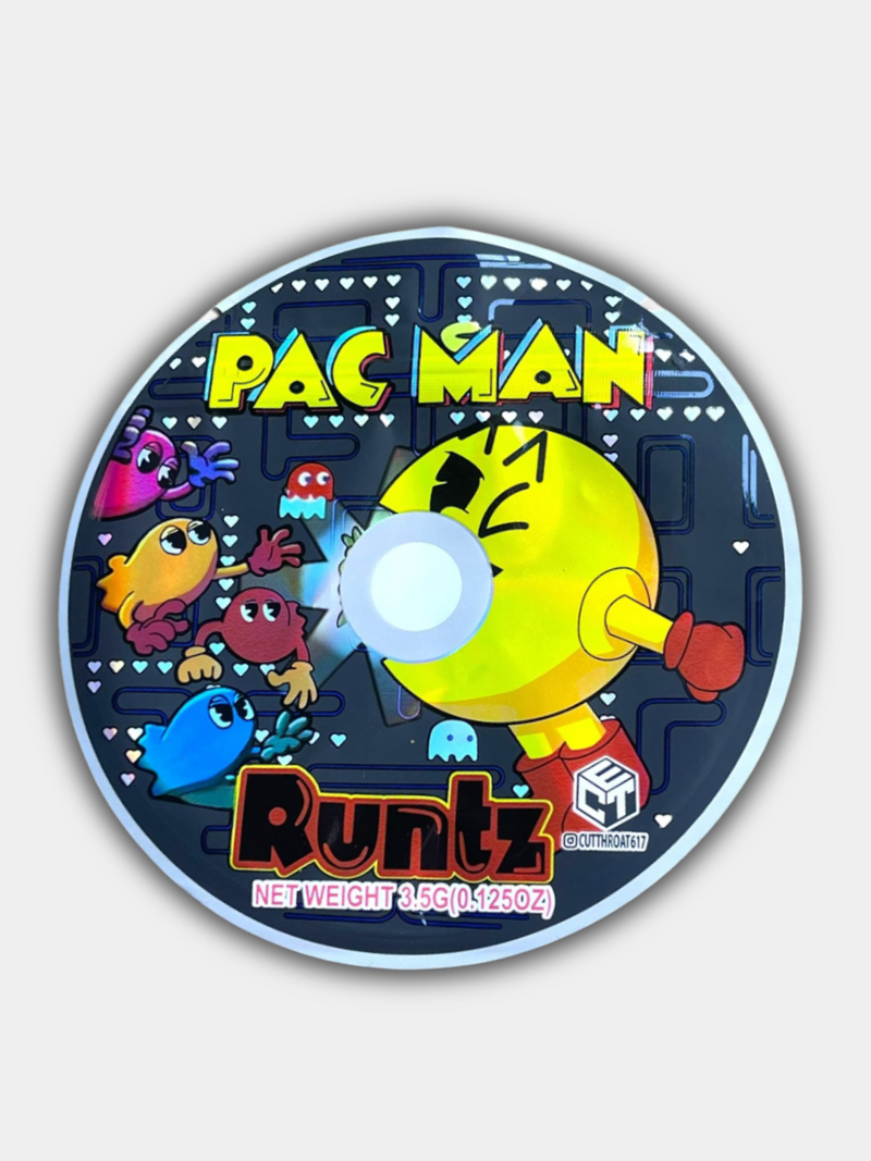 Play Station Pacman Runtz CD Cases with Mylar Bags 3.5g