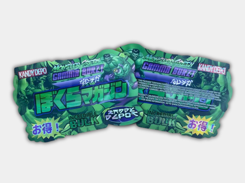 Gamma Burzt Monster Green 3.5G Mylar Bag