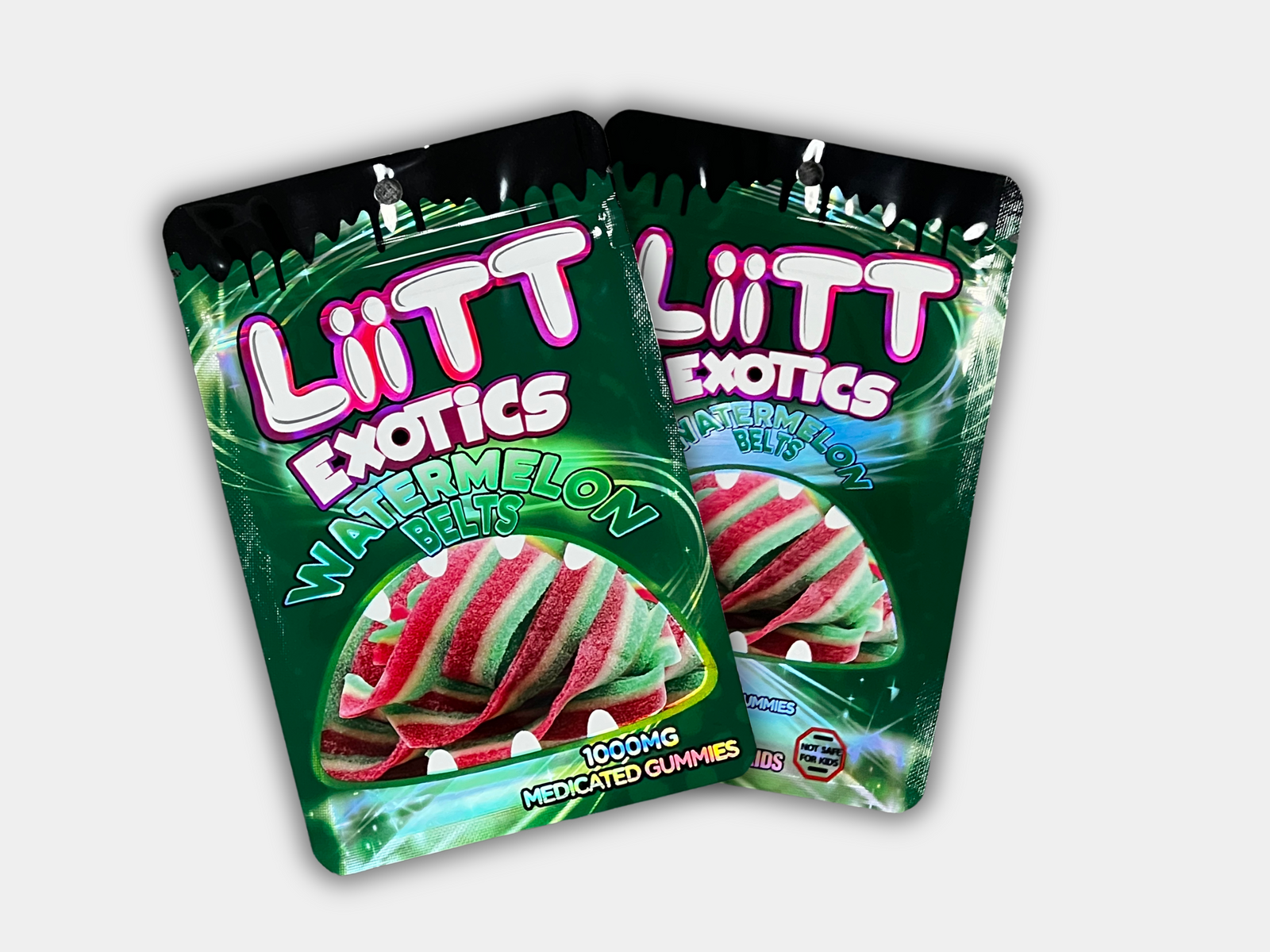 Liit Exotics Watermelon Belts EMPTY Mylar Bag 1000 MG | Smell