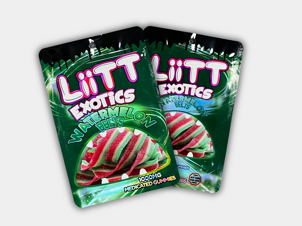 Liit Exotics Watermelon Belts EMPTY Mylar Bag 1000 MG