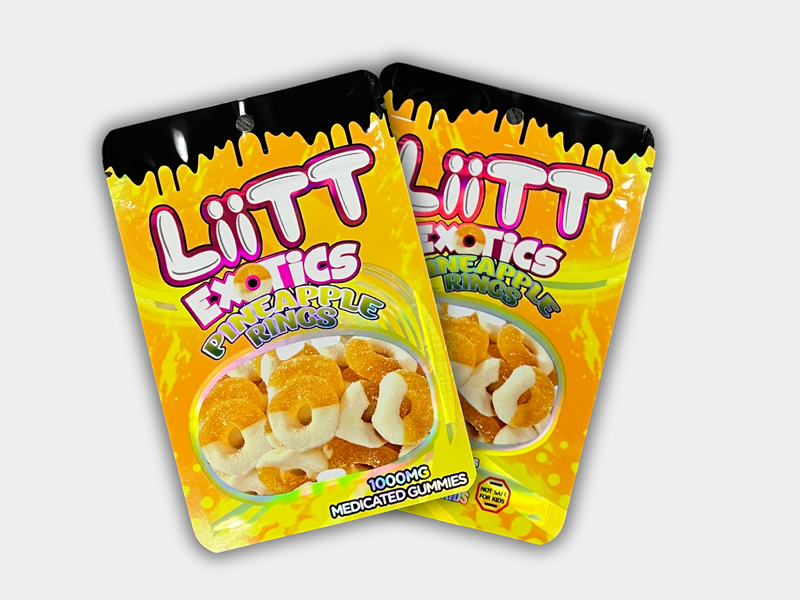 Liit Exotics Pineapple Rings EMPTY Mylar Bag 1000 MG