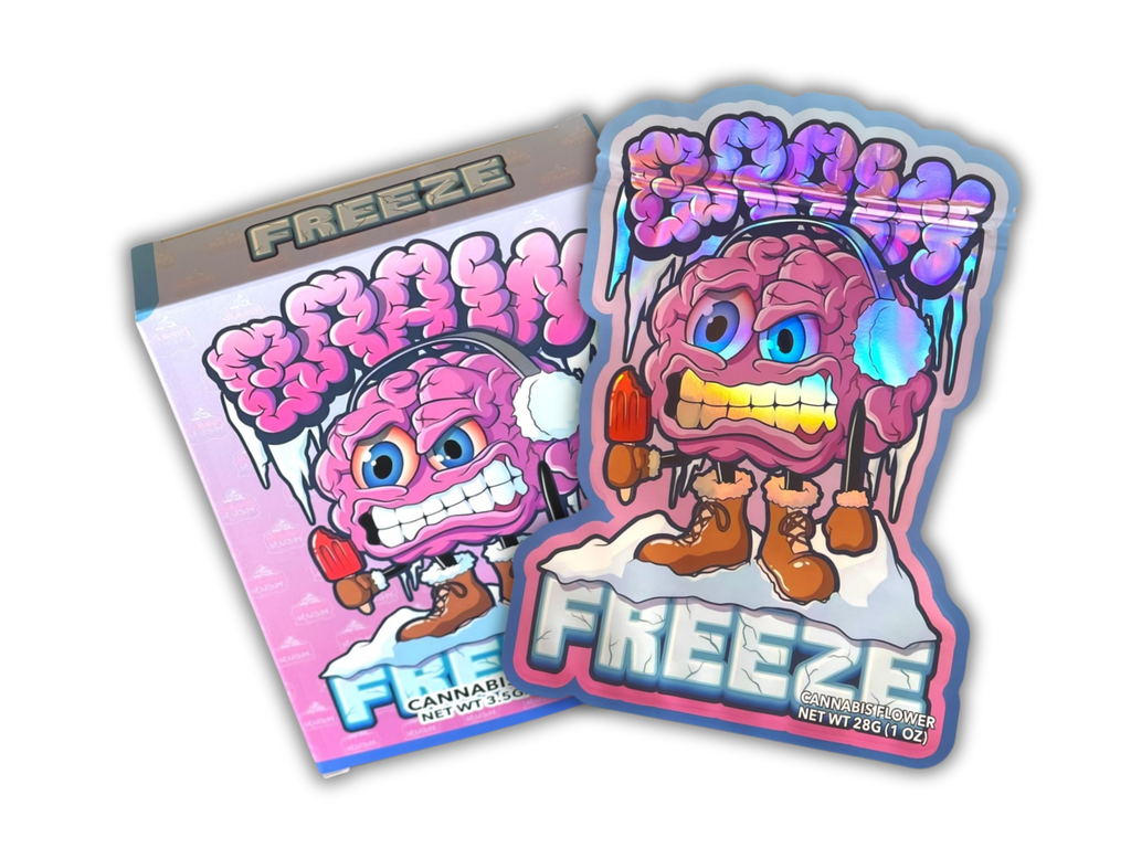 Brain Freeze 3.5g Mylar Bag with BOX | Smell Proof – Gorilla Boyz Inc