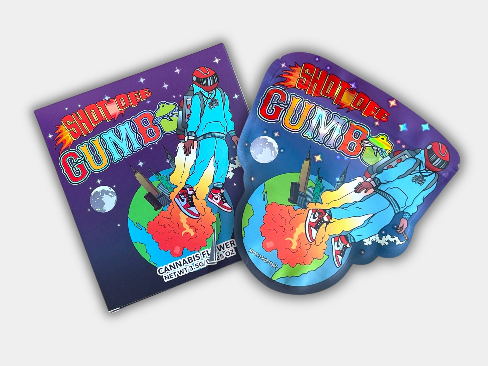 Shot Off Gumbo 3.5g Mylar Bag with BOX | Smell Proof – Gorilla
