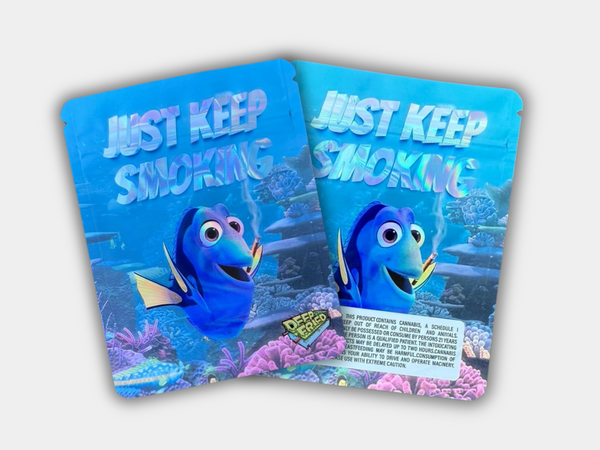 Just Keep Smoking 3.5G Mylar Bag