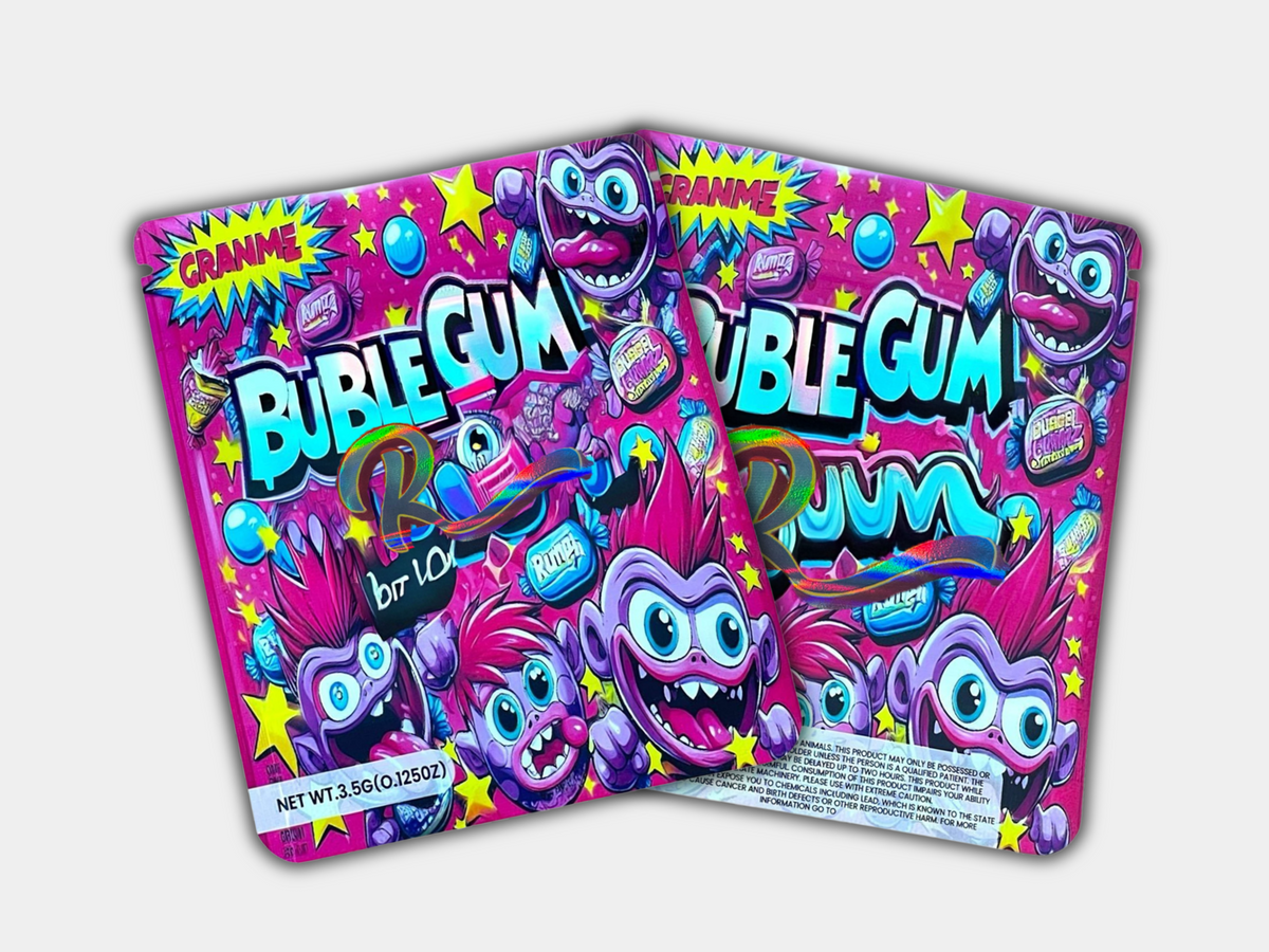 Bublegum 3.5g Mylar Bag with BOX | Smell Proof – Gorilla Boyz Inc