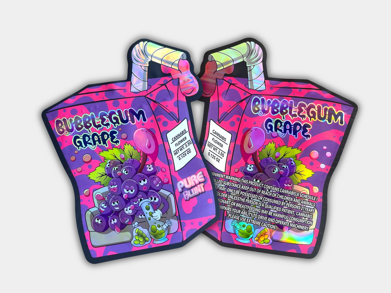 Bubble Gum Grape Mylar Bag 3.5 Grams