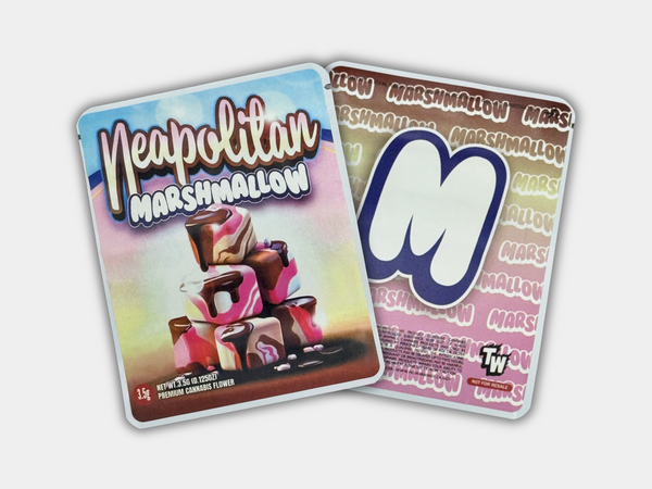 Neopolitan Marshmallow Mylar Bag 3.5 Grams